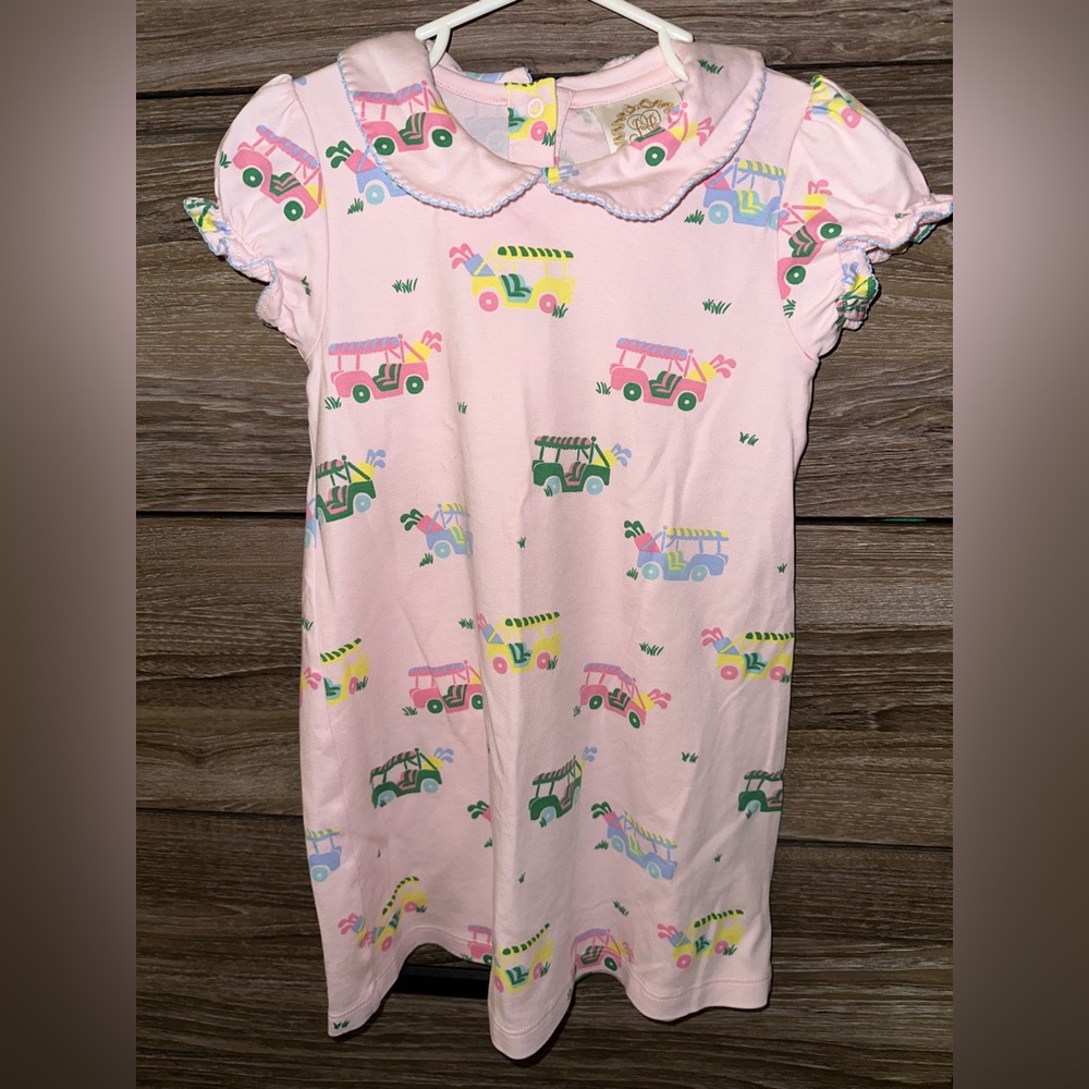 Maude's Peter Pan Collar Dress - Greenville Golf Buggy size 5T VGUC